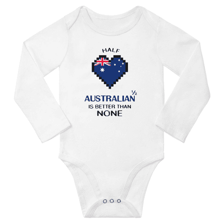 1/2 Half Australian is Better Than None Cute Baby Long Slevve Bodysuit Unisex Gifts (White 6-12 Months)
1/2 Half Australian is Better Than None Cute Baby Long Slevve Bodysuit Unisex Gifts (White 6-12 Months)