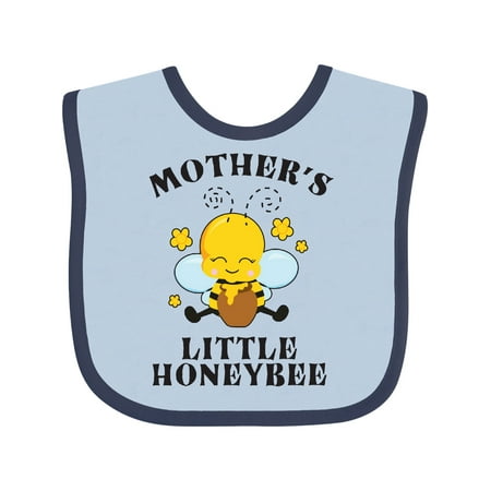 Inktastic Cute Bee Mother s Little Honeybee with Stars Gift Baby Boy or Baby Girl Bib