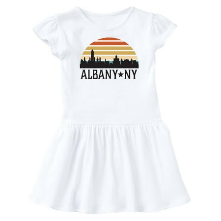 Inktastic Albany New York Skyline Sunset Gift Baby Girl Dress