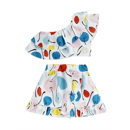 wybzd Baby Girls Fruits Print One-shoulder Ruffled Vest Crop Tops with A-line Skirt Summer 2PCS Outfit 6 Months-4 Years
wybzd Baby Girls Fruits Print One-shoulder Ruffled Vest Crop Tops with A-line Skirt Summer 2PCS Outfit 6 Months-4 Years
