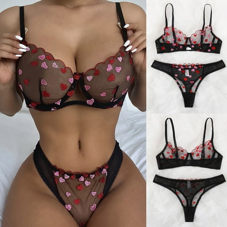 Love Embroidery Bra G-String Thong Sleepwear Underwear Women Lingerie Note Please Buy One Size Larger
Love Embroidery Bra G-String Thong Sleepwear Underwear Women Lingerie Note Please Buy One Size Larger