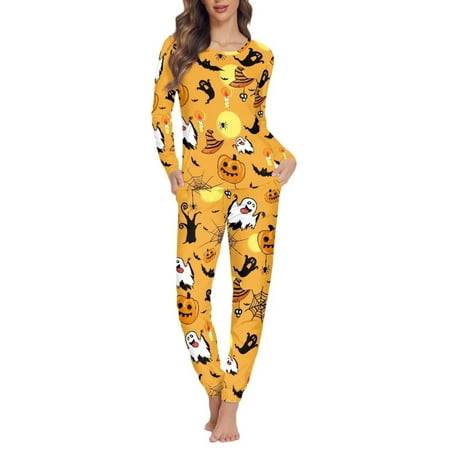 FKELYI Halloween Pajama Pants with Pockets 2pcs Breathable Pumpkin Ghost Long Sleeve Women Pjs Size L Durable Long Sleeve Pajamas for Girls
FKELYI Halloween Pajama Pants with Pockets 2pcs Breathable Pumpkin Ghost Long Sleeve Women Pjs Size L Durable Long Sleeve Pajamas for Girls