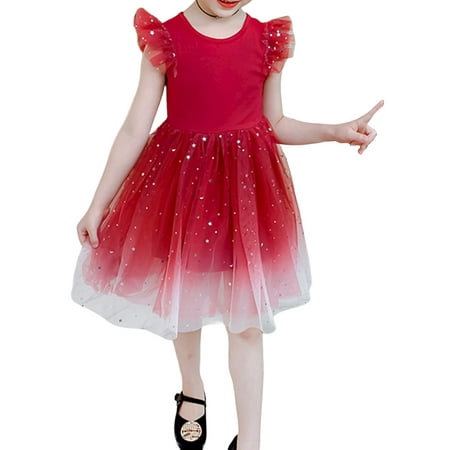 uukiA Child Girls Starry Gradient Mesh Dress Diamond Dress Tie Dye Dress Round Neck Dress Short Sleeve Dress Party Dress 3-8T
uukiA Child Girls Starry Gradient Mesh Dress Diamond Dress Tie Dye Dress Round Neck Dress Short Sleeve Dress Party Dress 3-8T
