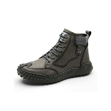 Harsuny Mens Casual Shoe Hand Stitching Leather Shoes Lace Up Ankle Boot Work Lightweight Comfortable Booties Non Slip Bootie Gray 6
Harsuny Mens Casual Shoe Hand Stitching Leather Shoes Lace Up Ankle Boot Work Lightweight Comfortable Booties Non Slip Bootie Gray 6