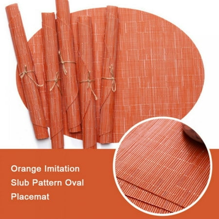 Solid Color Bamboo Pattern PVC Placemat Teslin Oval Western Placemat for Dining Table Mats Heat Resistant Waterproof Kitchen Table Placemat 18 x 13 Inch
Solid Color Bamboo Pattern PVC Placemat Teslin Oval Western Placemat for Dining Table Mats Heat Resistant Waterproof Kitchen Table Placemat 18 x 13 Inch