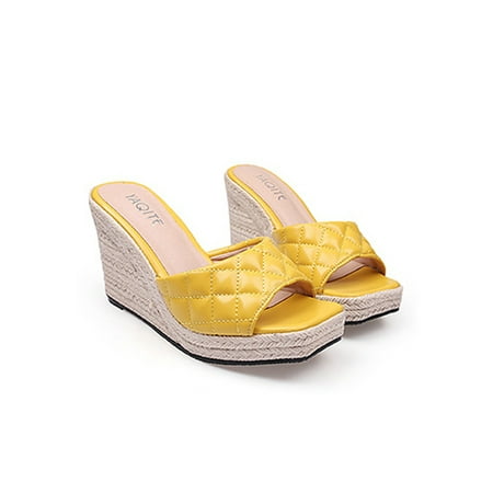 Rockomi Womens Sandals Beach Platform Sandal Summer Espadrilles Ladies Non-Slip Lightweight Slides Fashion Slip On Shoes Yellow 8
Rockomi Womens Sandals Beach Platform Sandal Summer Espadrilles Ladies Non-Slip Lightweight Slides Fashion Slip On Shoes Yellow 8
