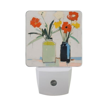 Flowers in Vase Night Light LED Dusk to Dawn Auto Sensor Night Lamp Plug-in Nightlight for Bedroom Hallway Kitchen 2 PCs
Flowers in Vase Night Light LED Dusk to Dawn Auto Sensor Night Lamp Plug-in Nightlight for Bedroom Hallway Kitchen 2 PCs