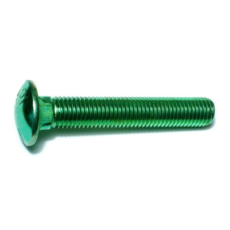 3/4 -10 x 4-1/2 Green Rinsed Zinc Grade 5 Carriage Bolts CBS5-338 (9 pcs.)