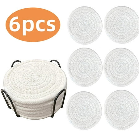 Drink Coasters With Holder White Coasters Non-Slip Heat Insulation Round Coaster
Drink Coasters With Holder White Coasters Non-Slip Heat Insulation Round Coaster