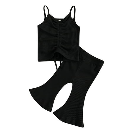 TheFound 4 Colors Summer Kids Girls Clothes Solid Sleeveless Bow Knit Vest Tops Flared Pants Sets
TheFound 4 Colors Summer Kids Girls Clothes Solid Sleeveless Bow Knit Vest Tops Flared Pants Sets