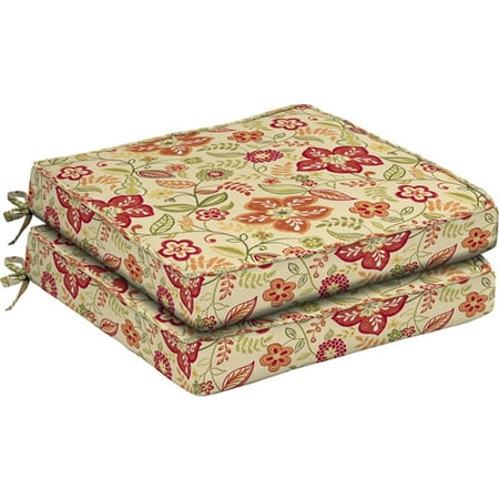 Better Homes and Gardens Dining Seat Outdoor Cushion, Set of 2, Pure Floral