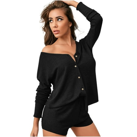 TZNBGO 2 Piece Summer Outfits For Women Home Leisure Sets For Women 2 Piece Solid Button Up Knit Pajamas Set High Waist Shorts Set Waffle Casual Home Button Long Sleeve Suit Black XXL Two Piec A4995
TZNBGO 2 Piece Summer Outfits For Women Home Leisure Sets For Women 2 Piece Solid Button Up Knit Pajamas Set High Waist Shorts Set Waffle Casual Home Button Long Sleeve Suit Black XXL Two Piec A4995