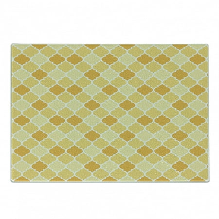 Quatrefoil Cutting Board Age-Old Trellis Pattern in the Shades of Yellow Historical Eastern Decorative Tempered Glass Cutting and Serving Board Small Size Marigold Mustard White by Ambesonne
Quatrefoil Cutting Board Age-Old Trellis Pattern in the Shades of Yellow Historical Eastern Decorative Tempered Glass Cutting and Serving Board Small Size Marigold Mustard White by Ambesonne