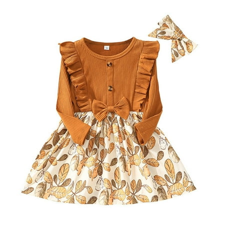 TAIAOJING Toddler Baby Girls Dress Child Long Sleeve Bowknot Patchwork Print Princess With Headbands Outfit Set Clothes 2PCS Kids Casual Dress 18-24 Months
TAIAOJING Toddler Baby Girls Dress Child Long Sleeve Bowknot Patchwork Print Princess With Headbands Outfit Set Clothes 2PCS Kids Casual Dress 18-24 Months