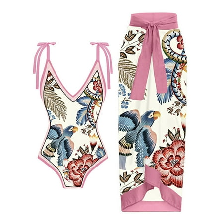 MIARHB Women s Fashion Retro Printed Conservative One-Piece Beach Dress Set (2 Piece Set with Bra Pads and No Steel Bra) Pink XL
MIARHB Women s Fashion Retro Printed Conservative One-Piece Beach Dress Set (2 Piece Set with Bra Pads and No Steel Bra) Pink XL