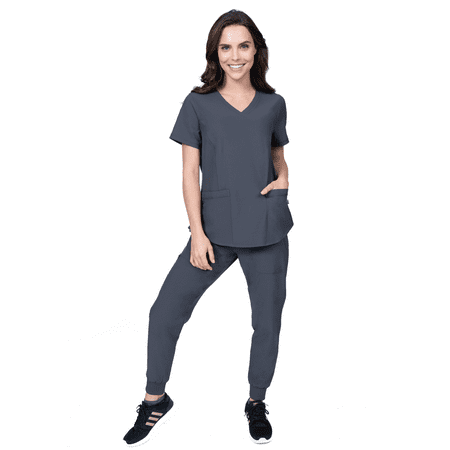 Elements Select ES2956 Women s Mock Wrap Scrub Top and Jogger Scrub Set Pewter Small
Elements Select ES2956 Women s Mock Wrap Scrub Top and Jogger Scrub Set Pewter Small