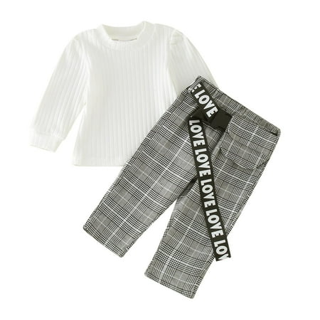ASEIDFNSA Mom And Baby Gifts Toddler Girl Set Toddler Children S Autumn Winter Strip High Neck White Ribbed Tops Plaid Trousers Pants With Bag Fanny Pack 3Pc Suit for Girls
ASEIDFNSA Mom And Baby Gifts Toddler Girl Set Toddler Children S Autumn Winter Strip High Neck White Ribbed Tops Plaid Trousers Pants With Bag Fanny Pack 3Pc Suit for Girls