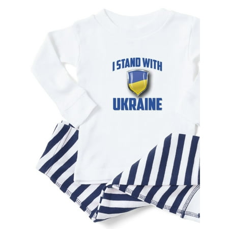 CafePress - I Stand With Ukraine 2022 Pajamas - Toddler Long Sleeve Pajama set