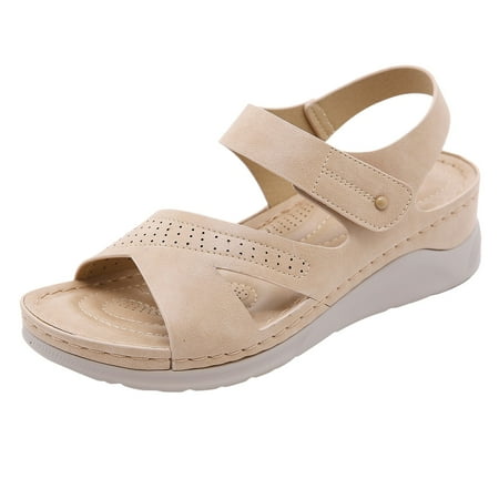 Hvyesh Deals of The Day Women s Wedge Sandals Ankle Strap Open Toe Summer Sandal Beach Bohemia Comfortable Platform Outdoor Flats Shoes
Hvyesh Deals of The Day Women s Wedge Sandals Ankle Strap Open Toe Summer Sandal Beach Bohemia Comfortable Platform Outdoor Flats Shoes