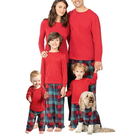 wybzd Family Matching Christmas Pajamas Sets Classic Red Long Sleeve Tops+Plaid Pants Nightwear Homewear
wybzd Family Matching Christmas Pajamas Sets Classic Red Long Sleeve Tops+Plaid Pants Nightwear Homewear