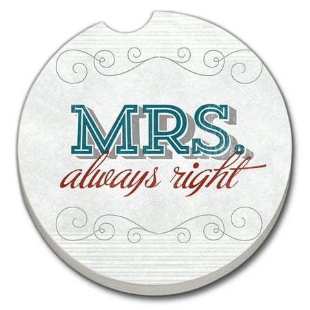 CounterArt Mrs. Right 1 Pack Absorbent Stone Coaster for Vehicle Cup Holder 2.6” Diameter
CounterArt Mrs. Right 1 Pack Absorbent Stone Coaster for Vehicle Cup Holder 2.6” Diameter