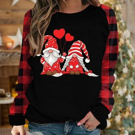 Hvyesh Women Valentine s Day Casual Sweatshirt Heart/ Angel Baby/ Letter Print Long Sleeve Round Neck Loose Pullover Tops Black shirts for women L
Hvyesh Women Valentine s Day Casual Sweatshirt Heart/ Angel Baby/ Letter Print Long Sleeve Round Neck Loose Pullover Tops Black shirts for women L