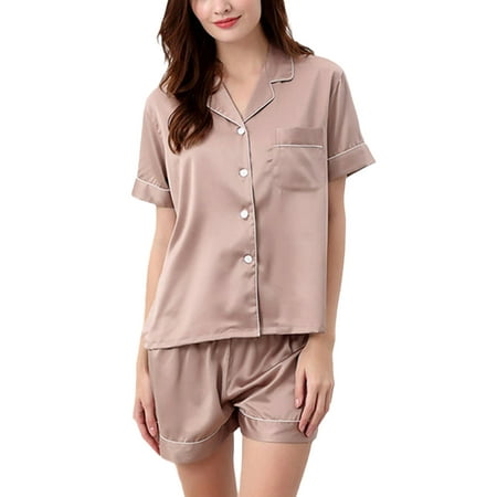 Avamo Ladies Sleepwear Lapel Pajamas Sets Button Down Nightwear Women Loose 2 Piece Outfits Home Clothes Lounge Set Rose Gold 2XL
Avamo Ladies Sleepwear Lapel Pajamas Sets Button Down Nightwear Women Loose 2 Piece Outfits Home Clothes Lounge Set Rose Gold 2XL