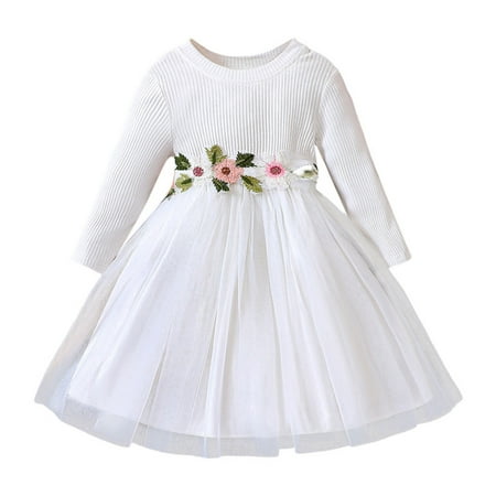 YDOJG Dresses for Girls Long Sleeve Embroider Ribbed Dresses Floral Tulle Princess Dress White 4-5 Years
YDOJG Dresses for Girls Long Sleeve Embroider Ribbed Dresses Floral Tulle Princess Dress White 4-5 Years