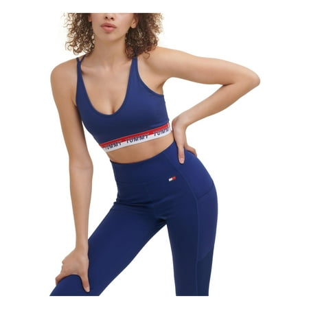 Tommy Hilfiger Sport Womens Logo Fitness Sports Bra