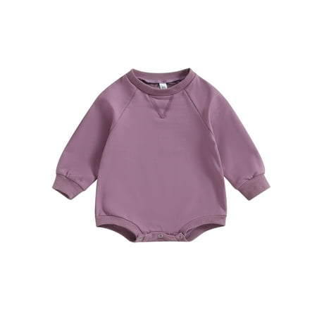 Qtinghua Infant Baby Girl Boy Sweatshirt Romper Solid Color Long Sleeve Jumpsuit Bodysuit Fall Clothes Purple 12-18 Months
Qtinghua Infant Baby Girl Boy Sweatshirt Romper Solid Color Long Sleeve Jumpsuit Bodysuit Fall Clothes Purple 12-18 Months
