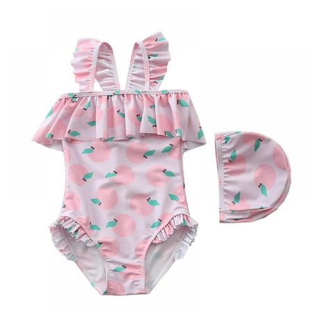 Sunwukong Girls Swimsuit Ruffle Strap Bathing Suit Kids One Piece Swimsuits Cute Swimwear with Hat 1-7 Years
Sunwukong Girls Swimsuit Ruffle Strap Bathing Suit Kids One Piece Swimsuits Cute Swimwear with Hat 1-7 Years