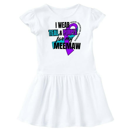 Inktastic Suicide Prevention I Wear Teal and Purple for My Meemaw Gift Toddler Girl Dress
Inktastic Suicide Prevention I Wear Teal and Purple for My Meemaw Gift Toddler Girl Dress