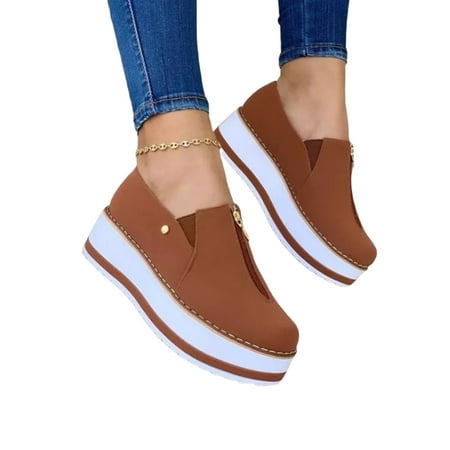 Lacyhop Ladies Loafers Slip On Casual Shoe Comfort Walking Shoes Office Lightweight Fashion Platform Brown 8
Lacyhop Ladies Loafers Slip On Casual Shoe Comfort Walking Shoes Office Lightweight Fashion Platform Brown 8