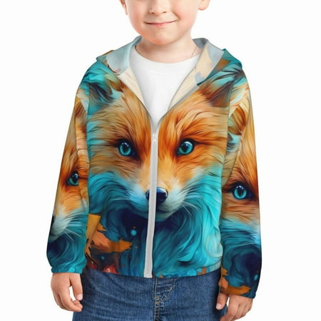 Ocsxa Fiery Red Maple Leaf Fox Print Kids Active Zipper Sun Protection Jacket Boys Girls Hooded Cooling Shirt-2 Years
Ocsxa Fiery Red Maple Leaf Fox Print Kids Active Zipper Sun Protection Jacket Boys Girls Hooded Cooling Shirt-2 Years