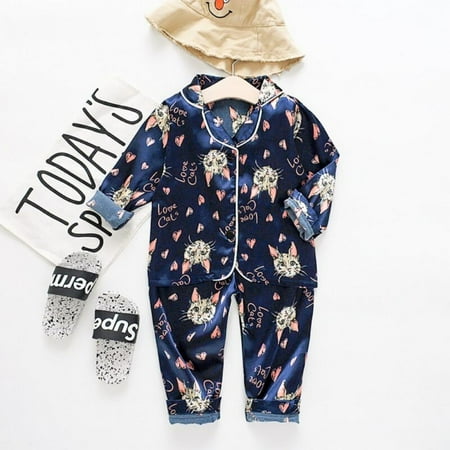 Elaydool Autumn Baby Kids Girls Boys Cartoon Cat Print Sleepwear Set Long Sleeve Blouse Tops+Pants Pajamas
Elaydool Autumn Baby Kids Girls Boys Cartoon Cat Print Sleepwear Set Long Sleeve Blouse Tops+Pants Pajamas