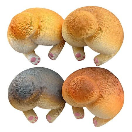 Corgi Butt Refrigerator Magnets: Cute 4PCS 3D Office Magnets Whiteboard Magnets