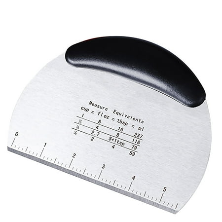 Stainless Steel Pastry Scraper Flour Dough Pastry Scraper Dough Slicer Chopper with Scale Kitchen Baking Tool Black
Stainless Steel Pastry Scraper Flour Dough Pastry Scraper Dough Slicer Chopper with Scale Kitchen Baking Tool Black