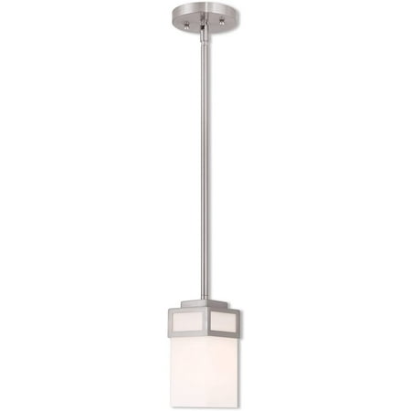 YIGOU 40191-91 Harding Brushed Nickel 1 Light Mini Pendant Medium