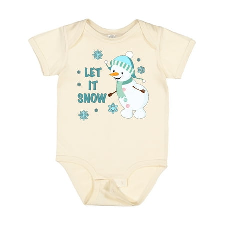 Inktastic Let It Snow Snowman Gift Baby Boy or Baby Girl Bodysuit