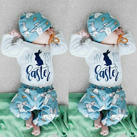 Yubatuo Newborn Baby Girl Boy Cartoon First Easter Bunny Outfits Romper Hat Pants SetWhite70
Yubatuo Newborn Baby Girl Boy Cartoon First Easter Bunny Outfits Romper Hat Pants SetWhite70