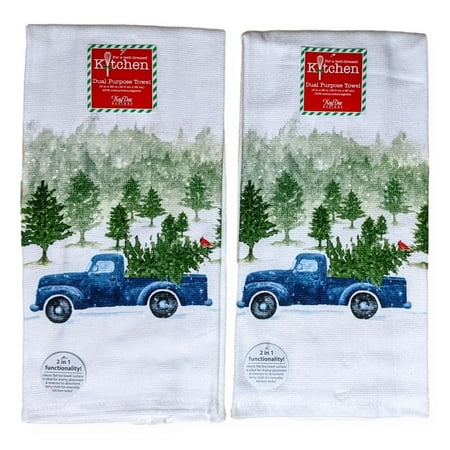 Set of 2 EVERGREEN WISHES Blue Truck Terry Kitchen Towels by Kay Dee Designs
Set of 2 EVERGREEN WISHES Blue Truck Terry Kitchen Towels by Kay Dee Designs