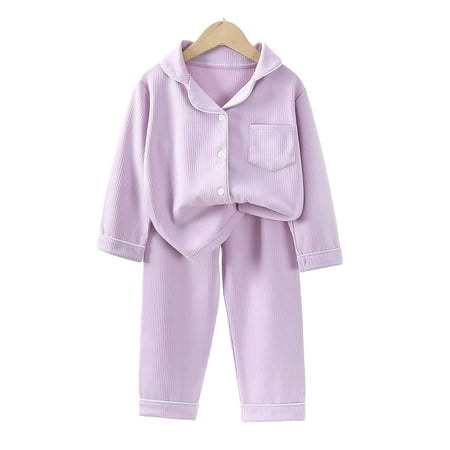 LYMAYTER Kids Girls Boys Pajamas Outfit Teen Long Sleeve Sleepwear Tops + Pants 1 Set Toddler Solid Color Loungewear for 1-16 Years
LYMAYTER Kids Girls Boys Pajamas Outfit Teen Long Sleeve Sleepwear Tops + Pants 1 Set Toddler Solid Color Loungewear for 1-16 Years