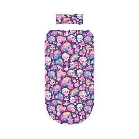 Lafuoo cartoon rainbow Skull Pattern 0-6 Months Newborn Swaddle Bag Headband Set for Girls Clothes Baby Care Products
Lafuoo cartoon rainbow Skull Pattern 0-6 Months Newborn Swaddle Bag Headband Set for Girls Clothes Baby Care Products