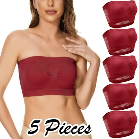 5pcs Women Bandeau Bra Seamless Tube Top Strapless Bra Summer Bandeau Anti-light Underwear Wedding Holiday Dress Bandeau
5pcs Women Bandeau Bra Seamless Tube Top Strapless Bra Summer Bandeau Anti-light Underwear Wedding Holiday Dress Bandeau