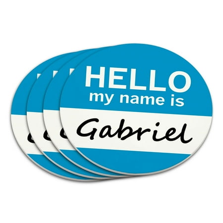 Gabriel Hello My Name Is Coaster Set