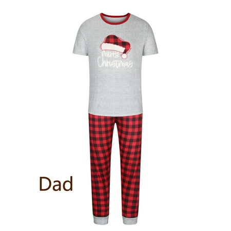 Matching Christmas Pjs for Family Short Sleeve Cute Christmas Hat Print Tops with Long Plaid Pants Xmas Jammies Sets
Matching Christmas Pjs for Family Short Sleeve Cute Christmas Hat Print Tops with Long Plaid Pants Xmas Jammies Sets