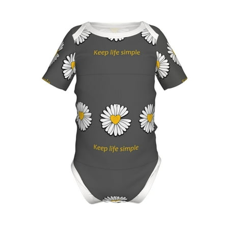 Gaeub Keep Life Simple Daisy Flower Print Infant Climbing Onesie Toddler Outfit Newborn Baby Bodysuit Baby Boy Girl Clothes -6 Months
Gaeub Keep Life Simple Daisy Flower Print Infant Climbing Onesie Toddler Outfit Newborn Baby Bodysuit Baby Boy Girl Clothes -6 Months