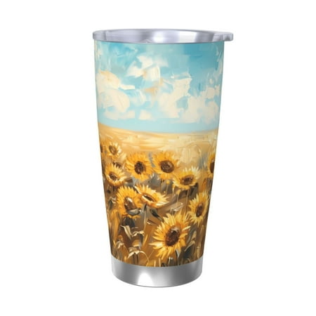 Logiee Sunflower Field Bliss Print 20OZ Car Cup with Lid Stainless Steel Vacuum Insulated Double Wall Travel Tumbler Durable Insulated Coffee Mug Thermal Cup with Straw-Without Straw
Logiee Sunflower Field Bliss Print 20OZ Car Cup with Lid Stainless Steel Vacuum Insulated Double Wall Travel Tumbler Durable Insulated Coffee Mug Thermal Cup with Straw-Without Straw