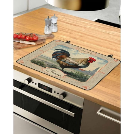 Farm Rooster Stove Top Covers for Electric Stove Heat Insulation Fireproof Glass Cooktop Cover Counter Top Glass Stove Cover for Prevent Scratches 24 x21 Farmhouse Vintage Animal
Farm Rooster Stove Top Covers for Electric Stove Heat Insulation Fireproof Glass Cooktop Cover Counter Top Glass Stove Cover for Prevent Scratches 24 x21 Farmhouse Vintage Animal