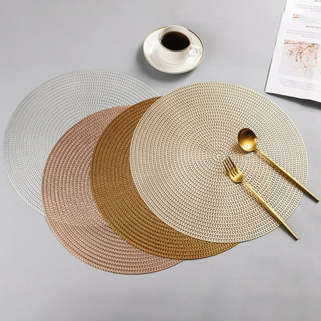 GXSR Round Placemats Heat Insulation Pad Washable PVC Table Mats Non-Slip Place mats Table Decoration Restaurant Dinning Table Placemat Decor
GXSR Round Placemats Heat Insulation Pad Washable PVC Table Mats Non-Slip Place mats Table Decoration Restaurant Dinning Table Placemat Decor